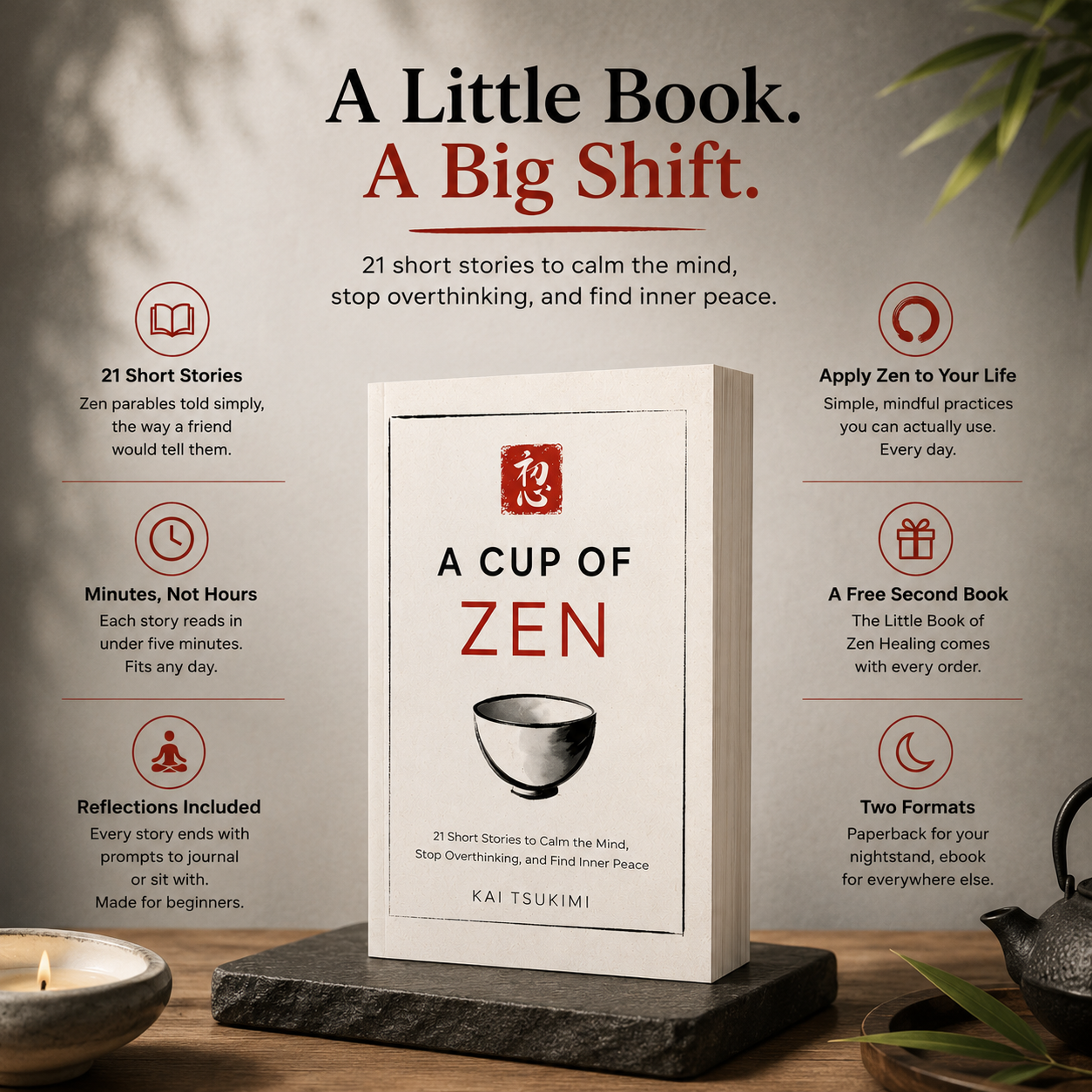 A Cup of Zen: 21 Short Stories to Calm the Mind, Stop Overthinking, and Find Inner Peace